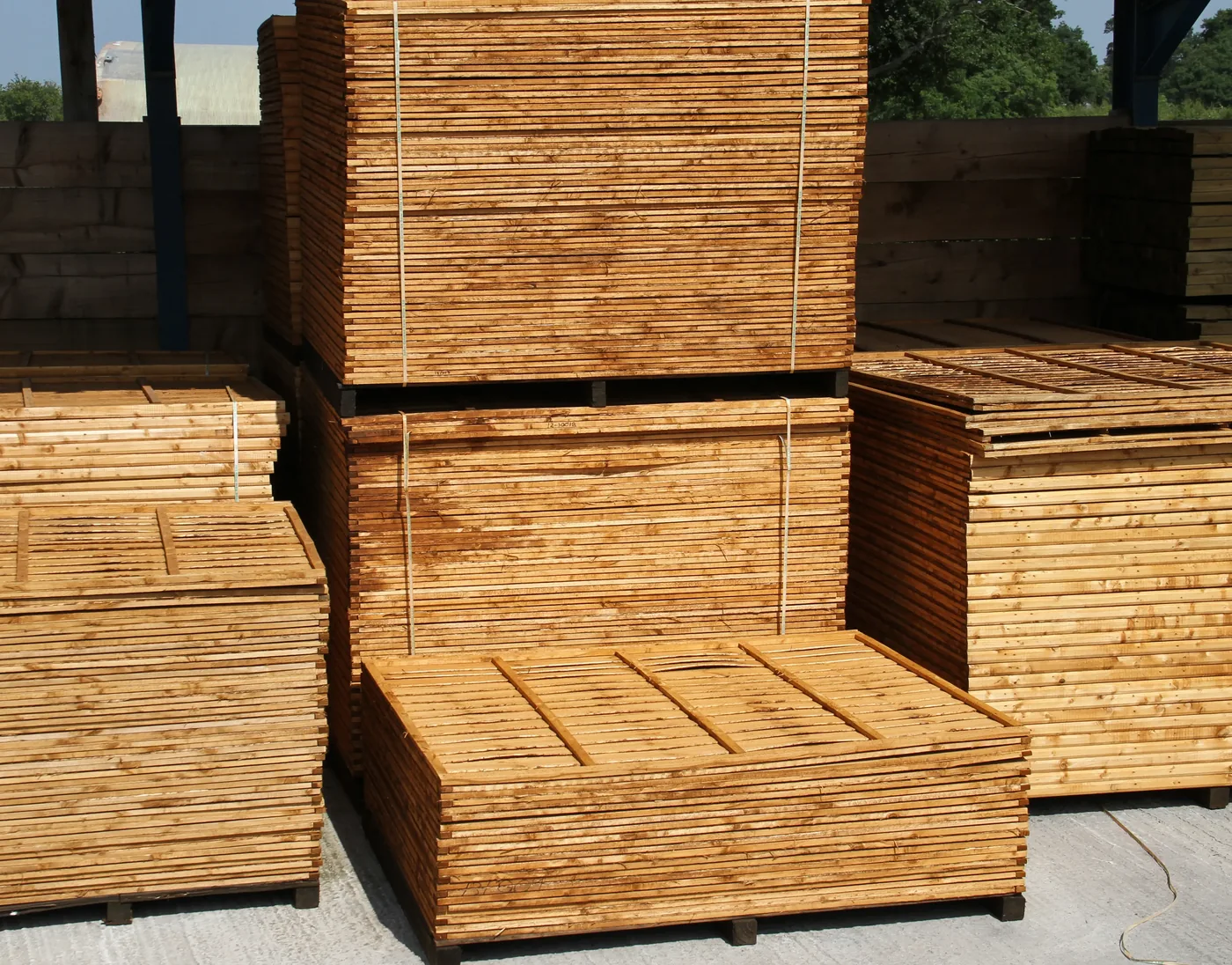 Garden fence panels manufactured by Reeves of Wem, Shropshire